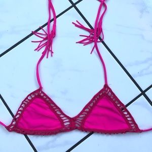 pink crotchet bikini top